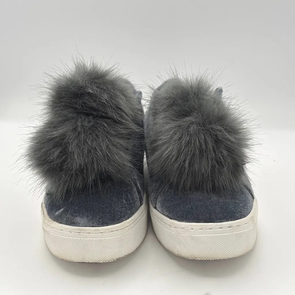 Sam Edelman Charcoal Fuzzy Sneakers - Image 3
