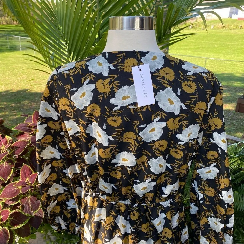 Sugar Lips Floral Polka Dot Mix Print Dress - Image 5