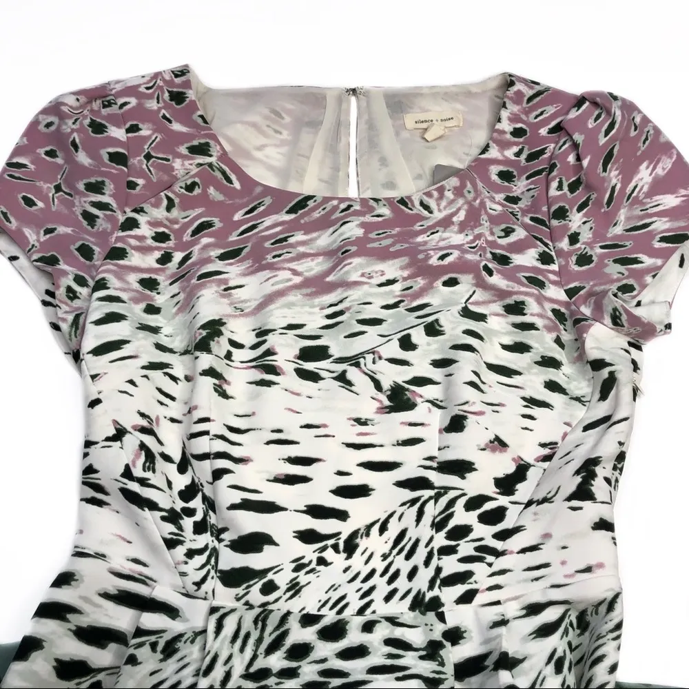 Silence + Noise Dress Ombré Leopard Print NWT - Image 3