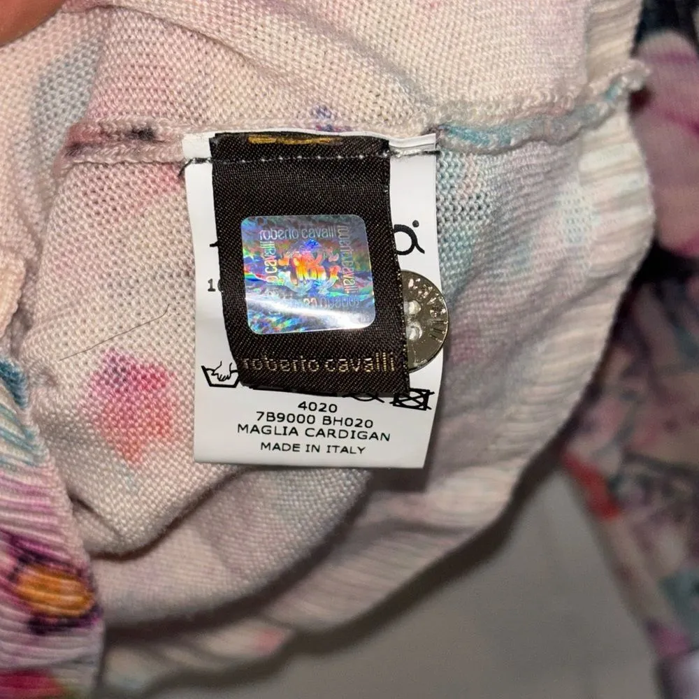 Roberto Cavalli Floral Wool Cardigan - Image 7