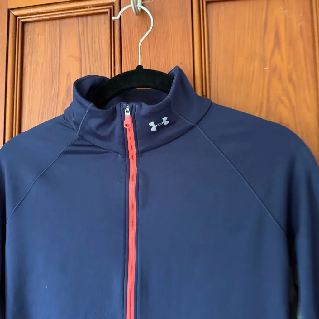 Under Armour  Navy Blue Half Zip Size Large - Image 2