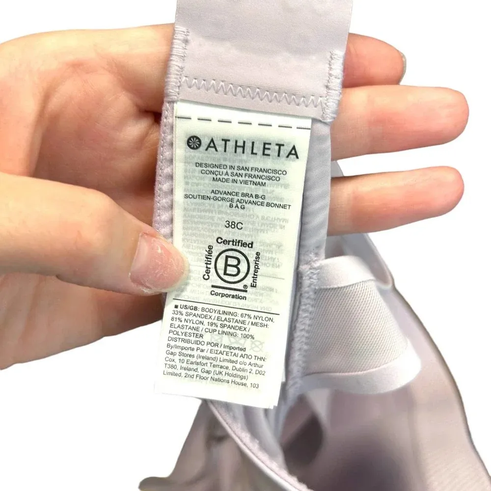 Athleta Advance‎ Bra B-G Light Purple Size 38C - Image 7