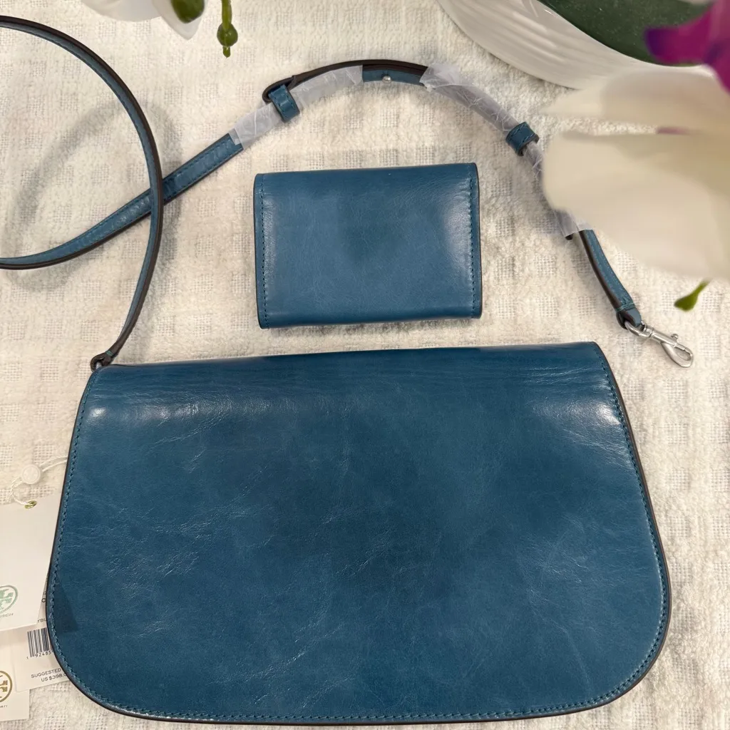 Tory Burch Convertible Miller Glazed Bag with Matching Wallet, BRAND NEW! - Image 8