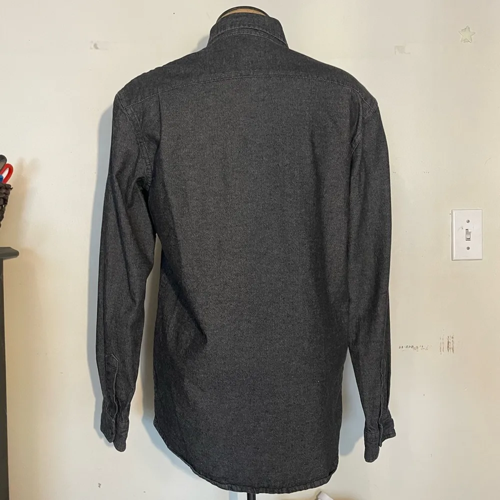 flex for comfort women’s charcoal  button down size s/p - Image 3