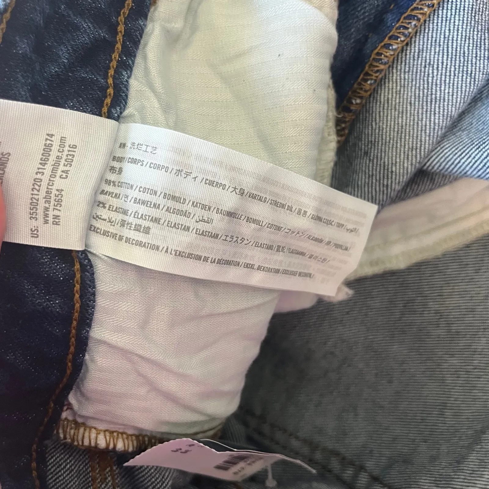 NWT! Hollister Dark Wash Low-Rise Dad Jean Outer Ankle Slit Size 19R W34 L31 - Image 5