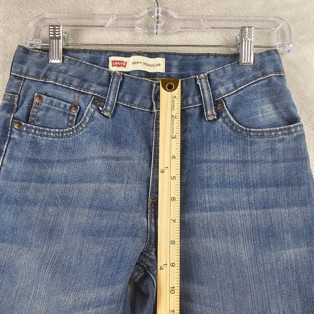 Levis 505 Blue Denim Jeans Womens Size 26x26 12 Reg - Image 13