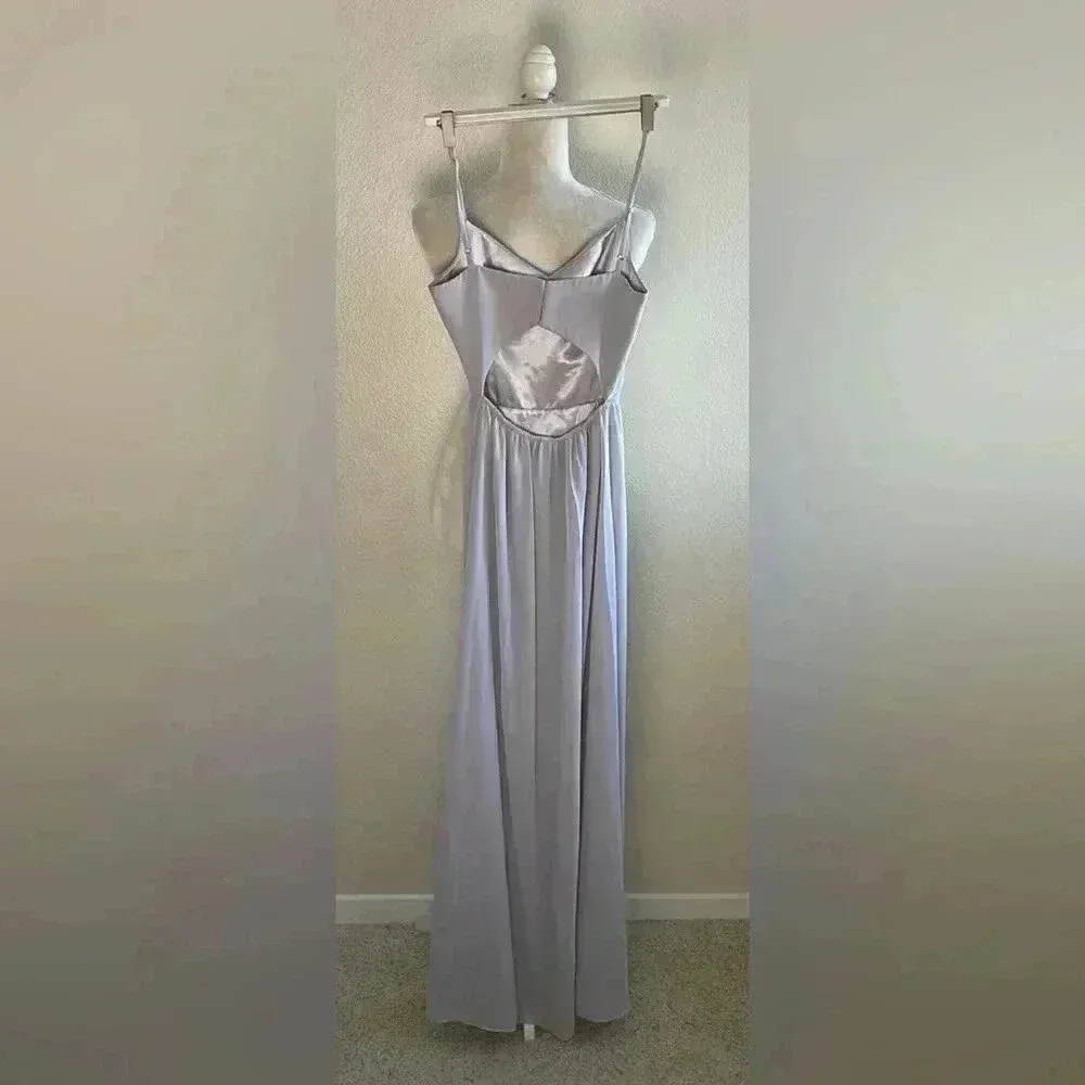 Joanna August‎ Silver Bells Stephanie Formal Dress Gray Size XS - Image 5