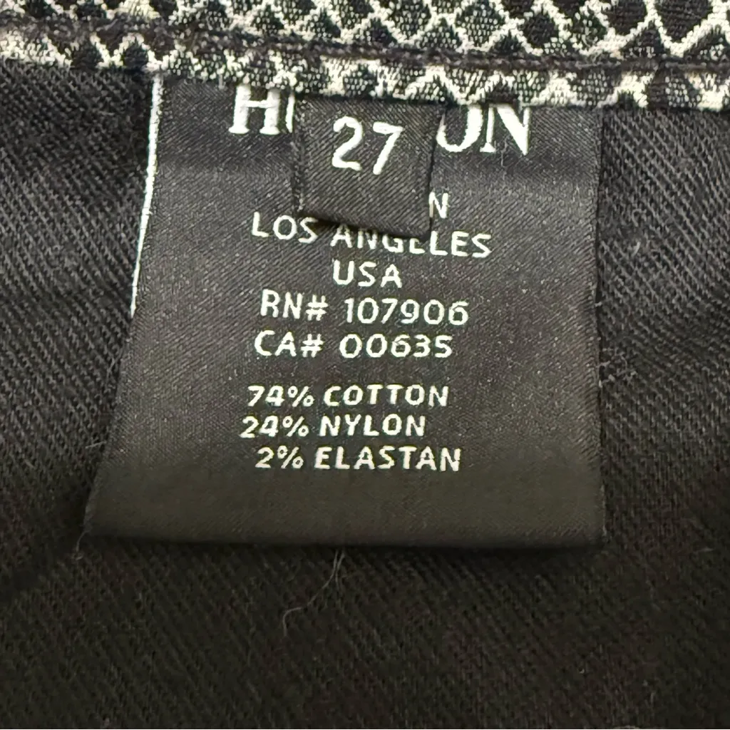 Hudson Nico Midrise Snake Print Super Skinny Pants Gray Black Size 27 - Image 4