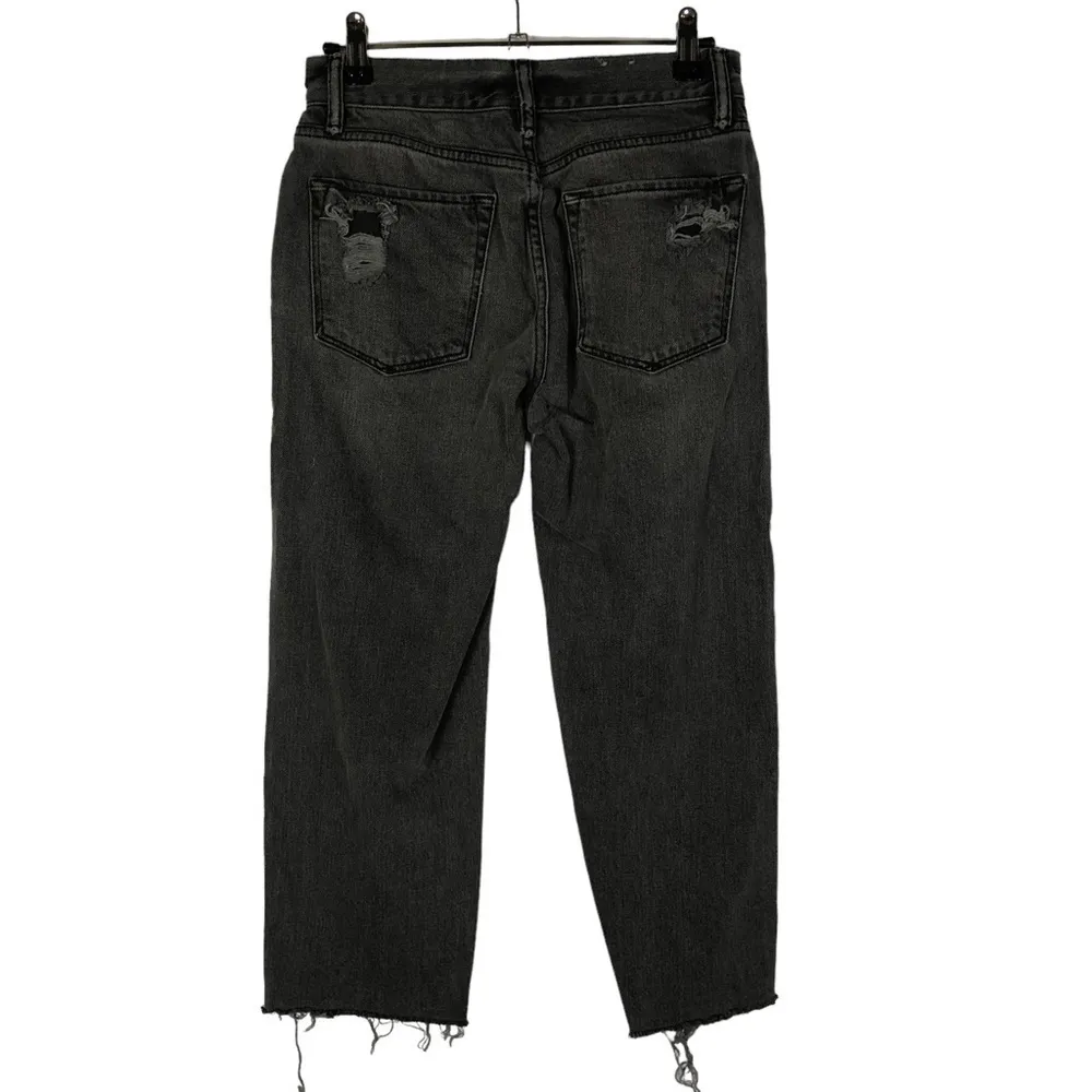 All Saints Ivy Destroy Boy Black Cropped Distressed Jeans 25 - Image 3