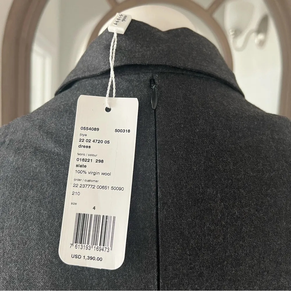 AKRIS PUNTO Fit-and-Flare D-Ring Belted Wool Dress, Size 4 New $1,390 (SOLD OUT) - Image 10