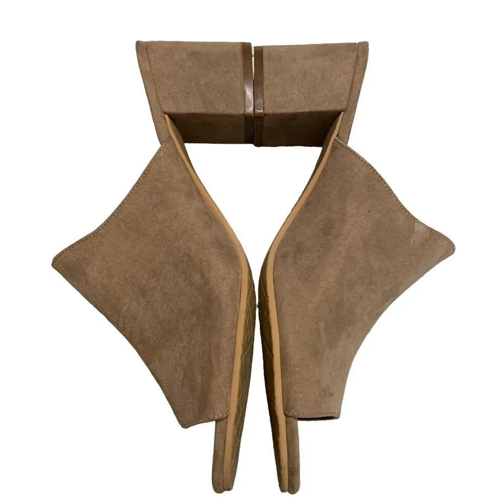 14th & Union Hayzel Suede Block Heel Mule Mushroom - Size 9‎ - Image 8