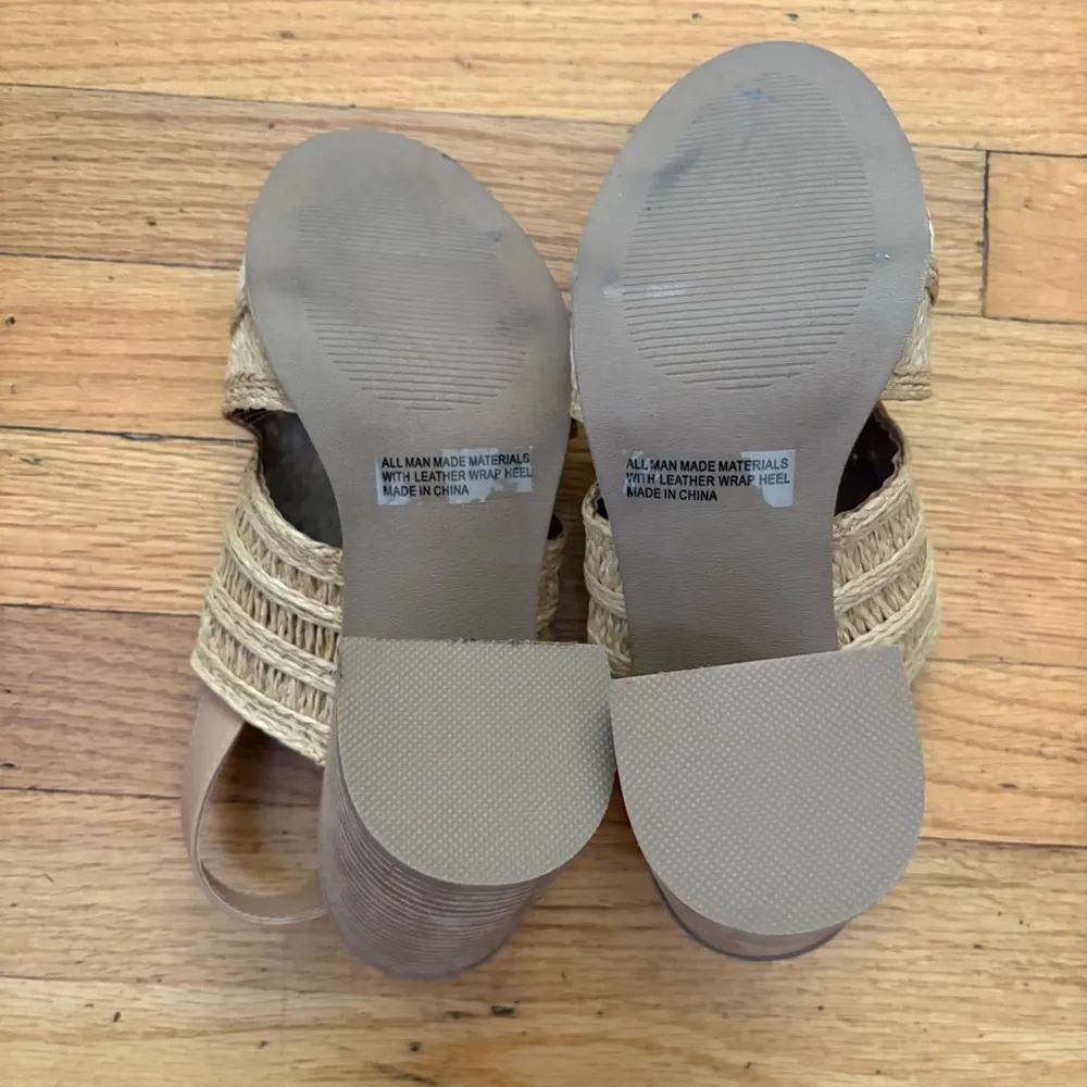 Dolce Vita Straw Sandals Size 10 - Image 5