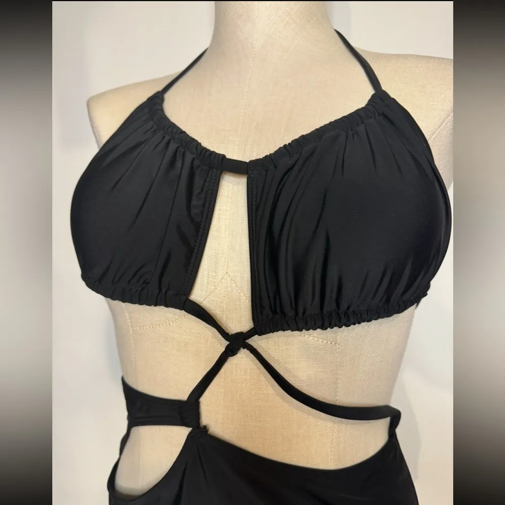 One piece swimsuit black Strappy High Waisted NWT - Image 3