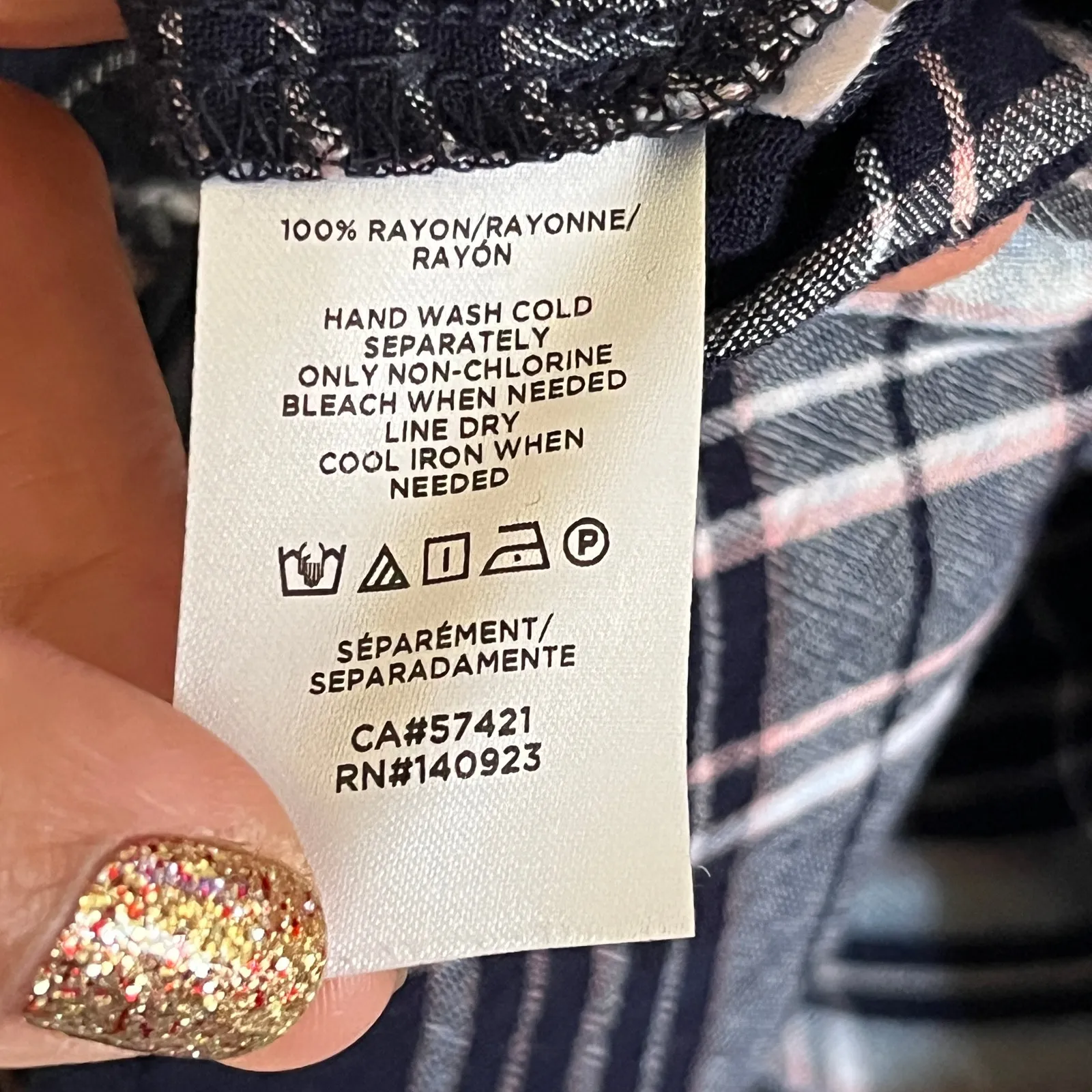 LOFT Plus Plaid Swing Dress Preppy Y2K Grunge Ruffle Women Navy Size 16 - Image 5