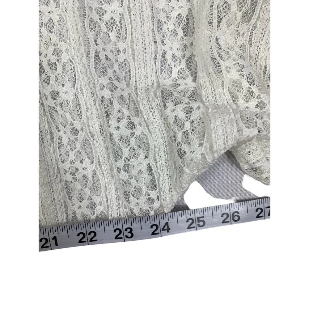 Dressbarn Women's White Lace Full Bloom Top - Image 5