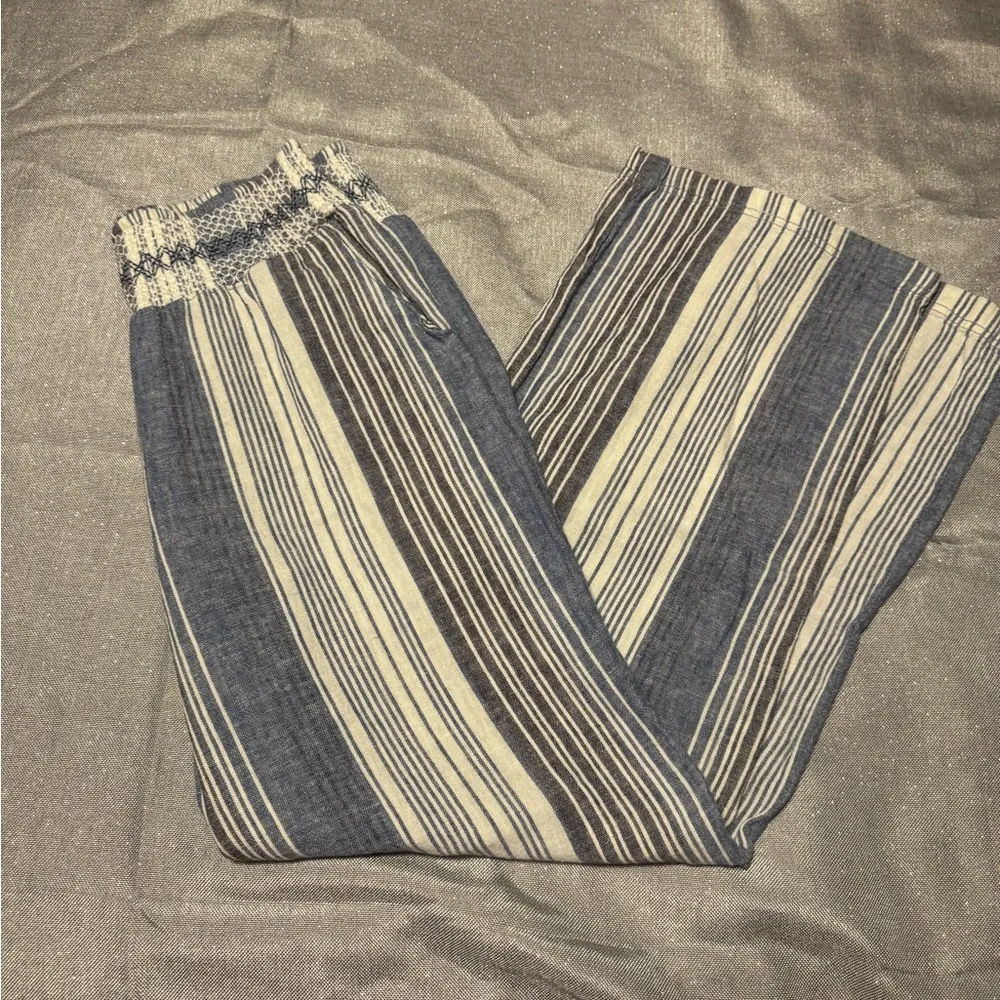 Maurices Blue and White Wide Leg Pants - Image 2