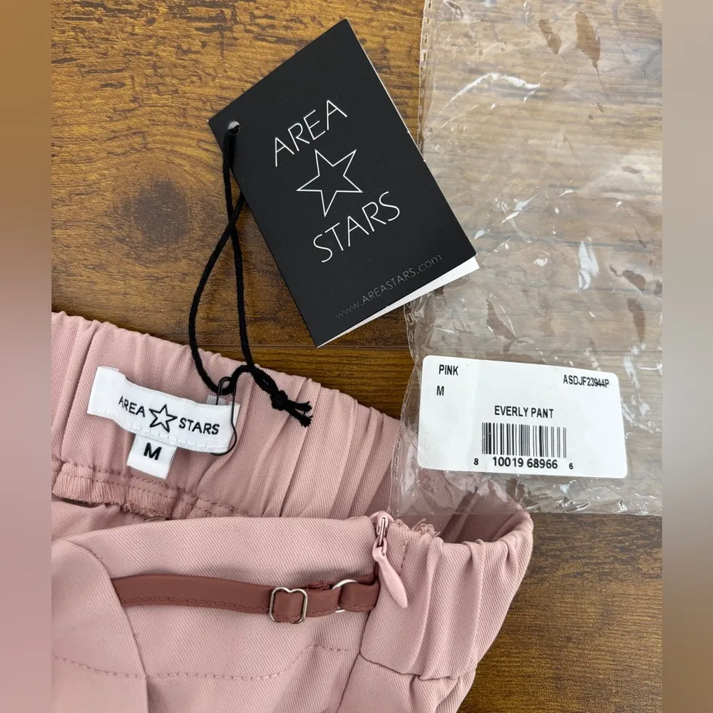NWT Area Stars Mauve Pink Everly Pants Size Medium Elastic Size Zipper Pockets - Image 3