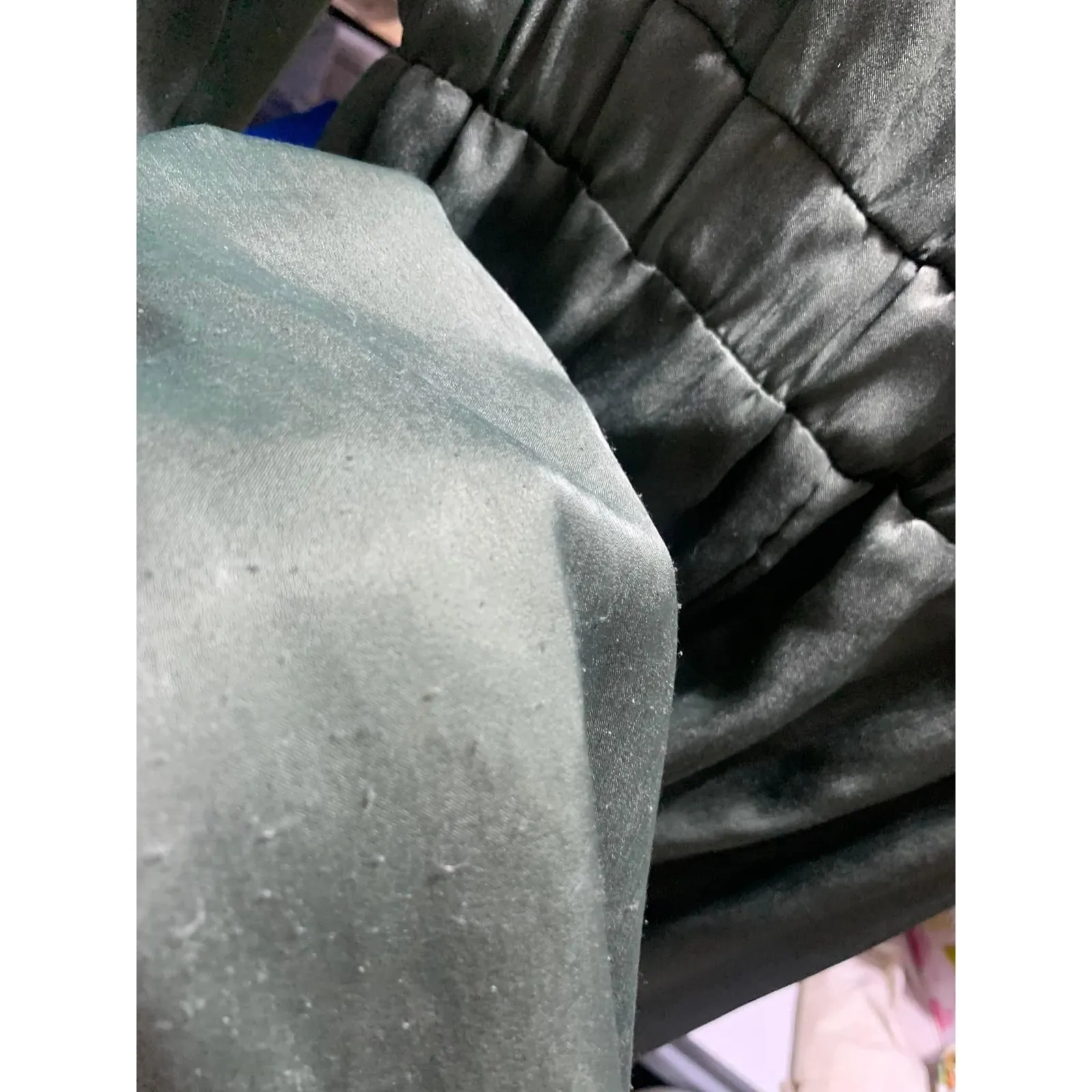 ZARA SATIN playsuit Flowy 3/4 Sleeve Green‎ Romper - Image 3