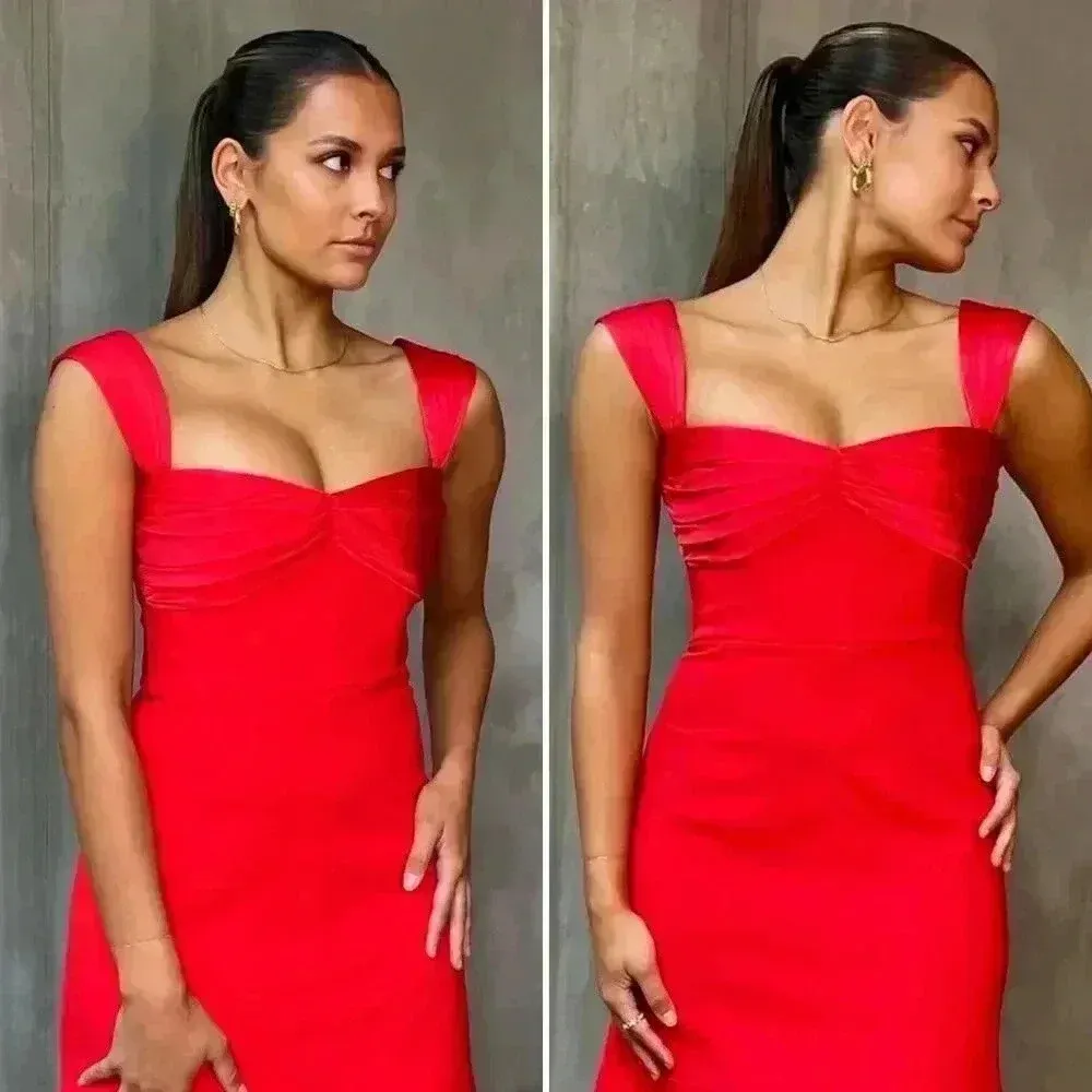 Solace London The Calluna Maxi Dress in Red Size 12 US Red - Image 6