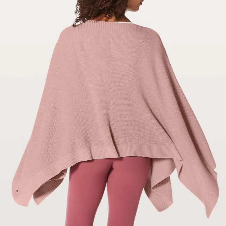 Lululemon Forward Flow Cape Heathered Mink Berry Pink Cashmere Blend - Image 3
