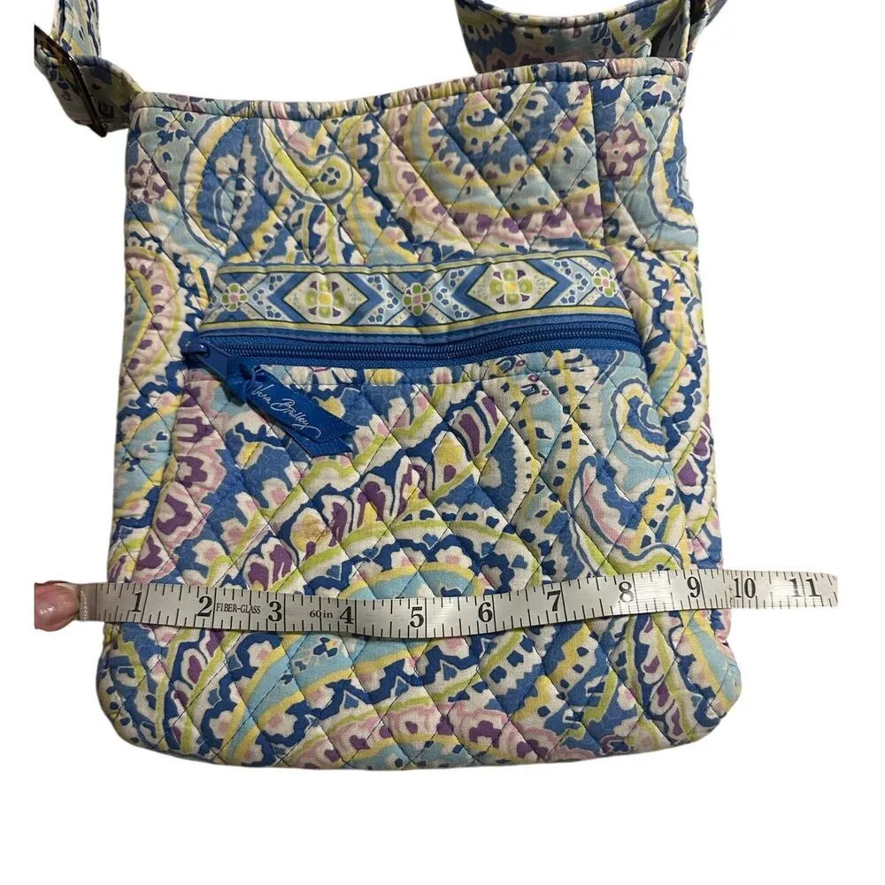 Vera Bradley Hipster Crossbody Tote Purse Capri Blue Quilted - Image 6