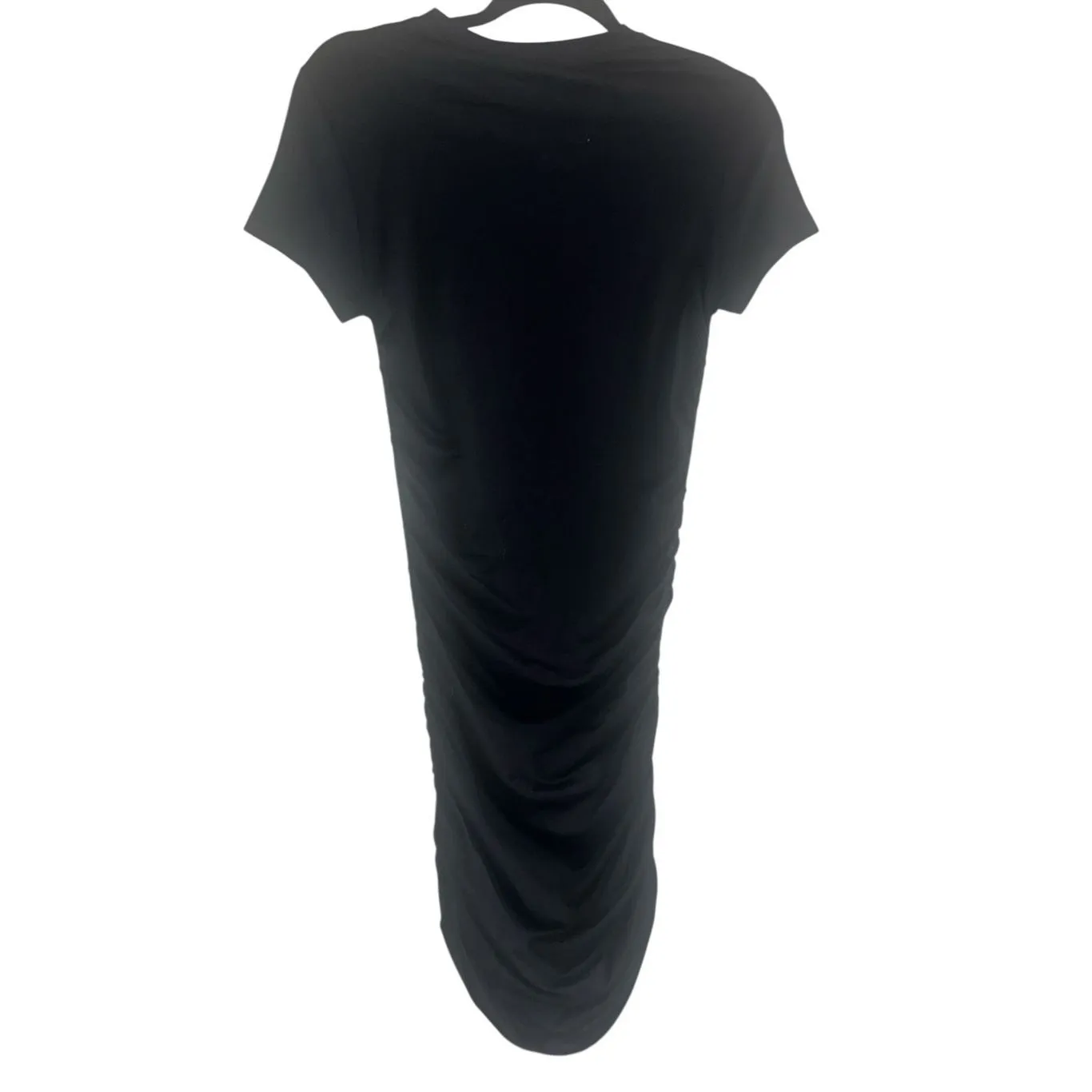 ✨Theory Black Ruched Tiny Apex Crew Neck Short Sleeve Mini Sz 0P Dress✨ - Image 8
