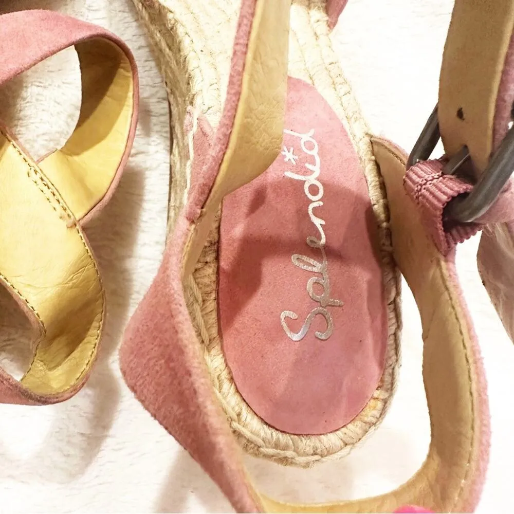 Splendid Pink Espadrille Sandals sz 10 Wedge Heel Sandal Fairfax Espadrilles - Image 9