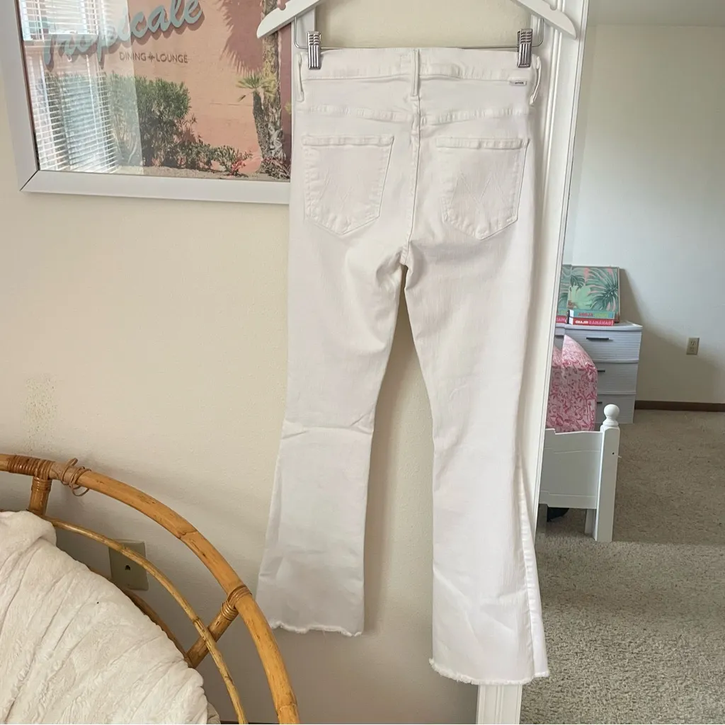 Mother Denim The Weekender Fray Jeans in Fairest of Them All White Size 26 - Image 8