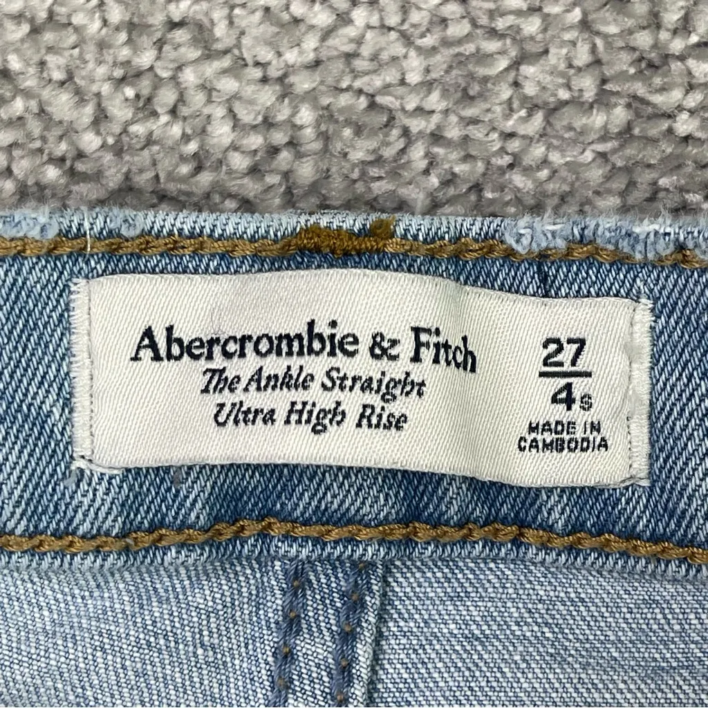 Abercrombie & Fitch Jeans Women's 27 Short Blue Ankle Straight Ultra High Rise - Image 7
