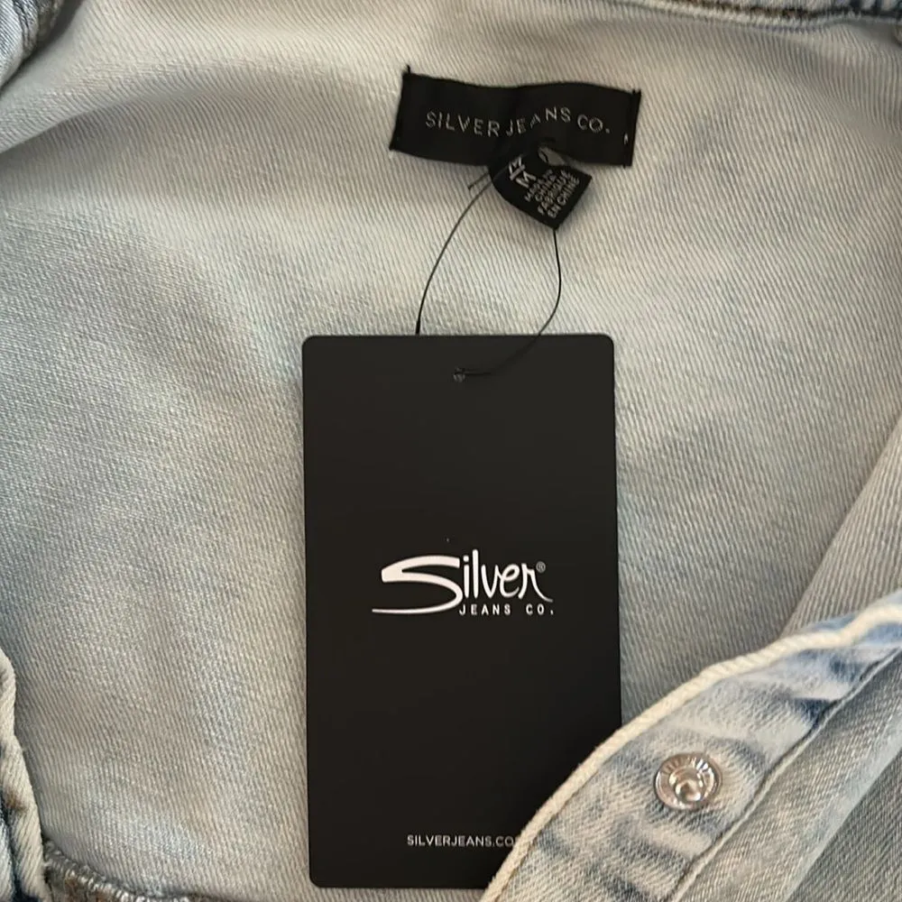 Silver Jeans  Co. Women's Denim Jacket (Shacket), Medium, Washed Blue, NWT - Image 11