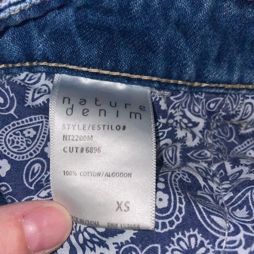 Nature Denim Blue Distressed Jean Shorts - Image 4