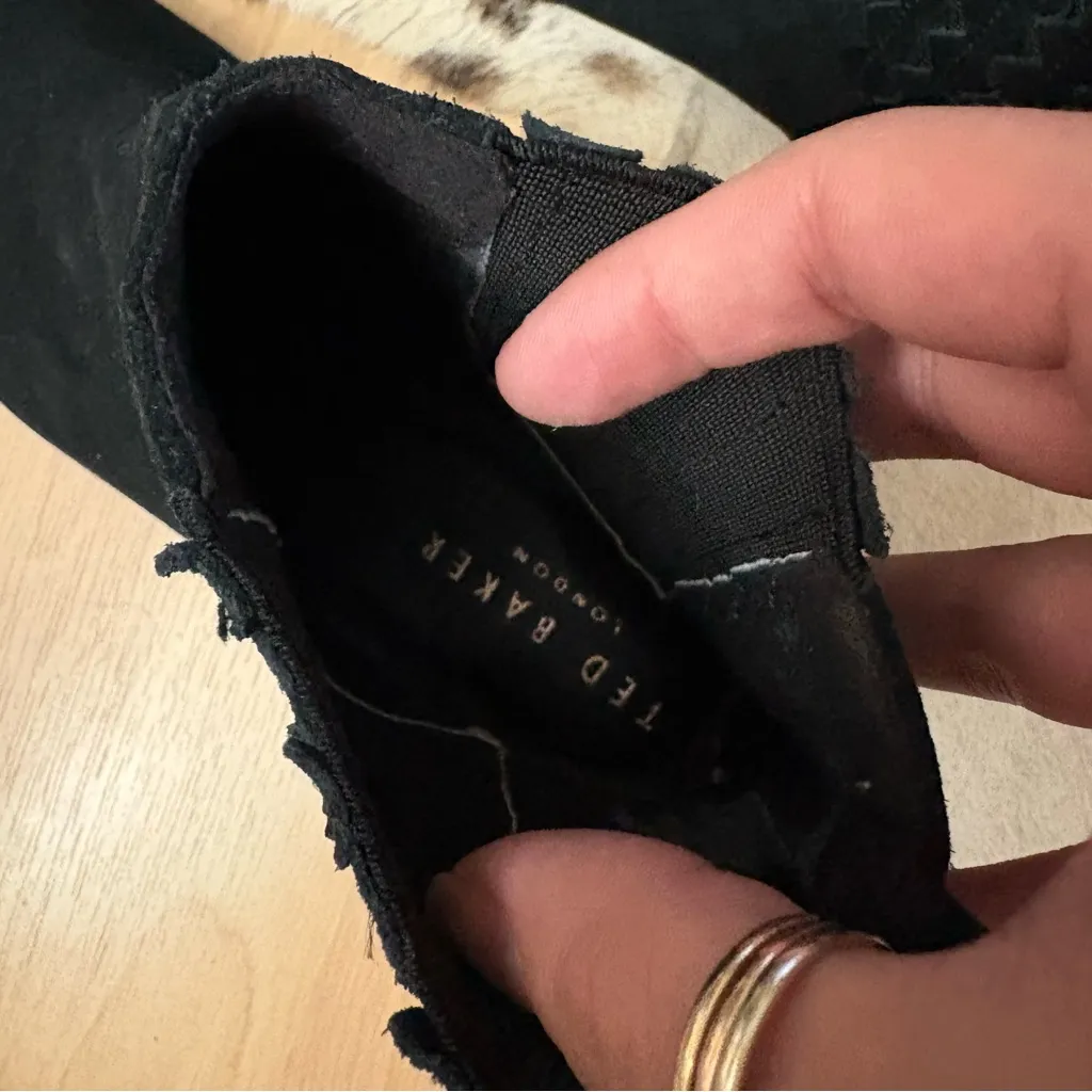 TED BAKER LONDON‎ Black Iveca Suede Booties Size 39 - Image 10