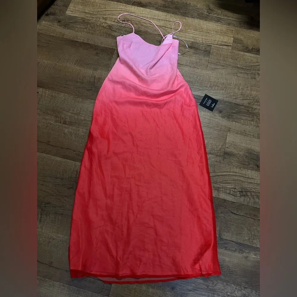 Lulus  Ottavia Pink and Red Ombre Backless Maxi Dress - Image 5