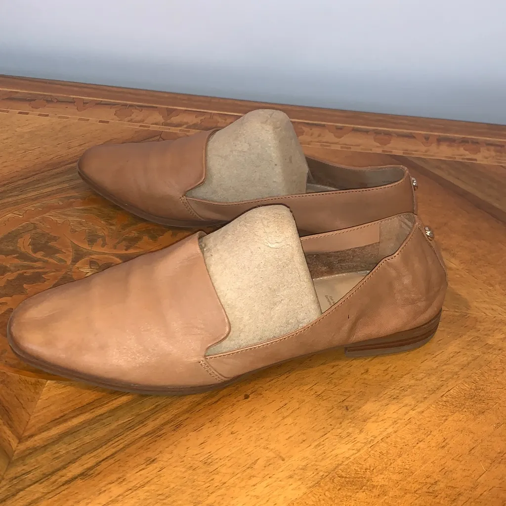 Aldo Women’s Size 9 Basic Tan Brown Leather Loafers Flats Shoes Square Toe - Image 4