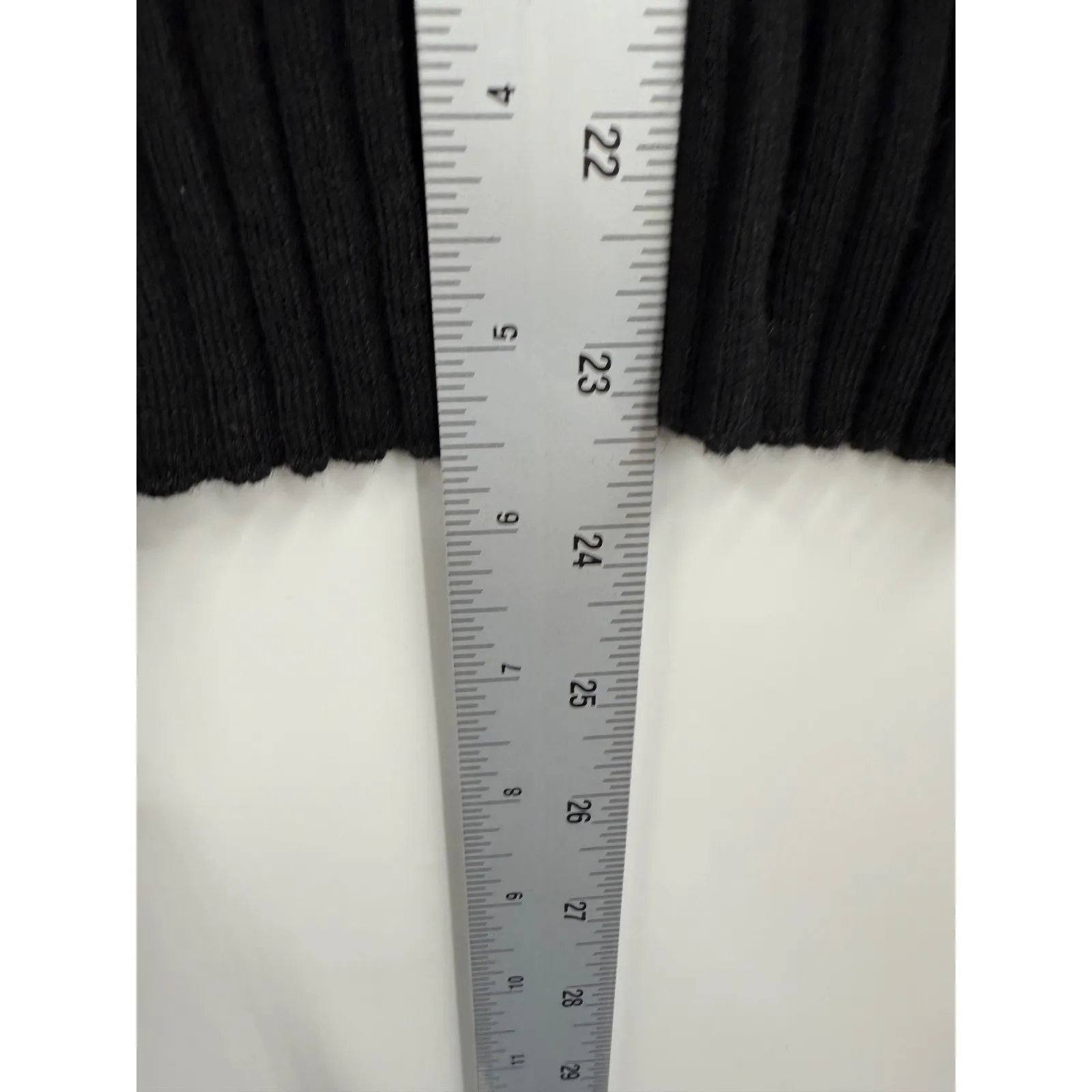 J. Crew Black Ribbed Silk Cashmere Blend Crew Neck Long Sleeve Sweater Women's M - Image 6