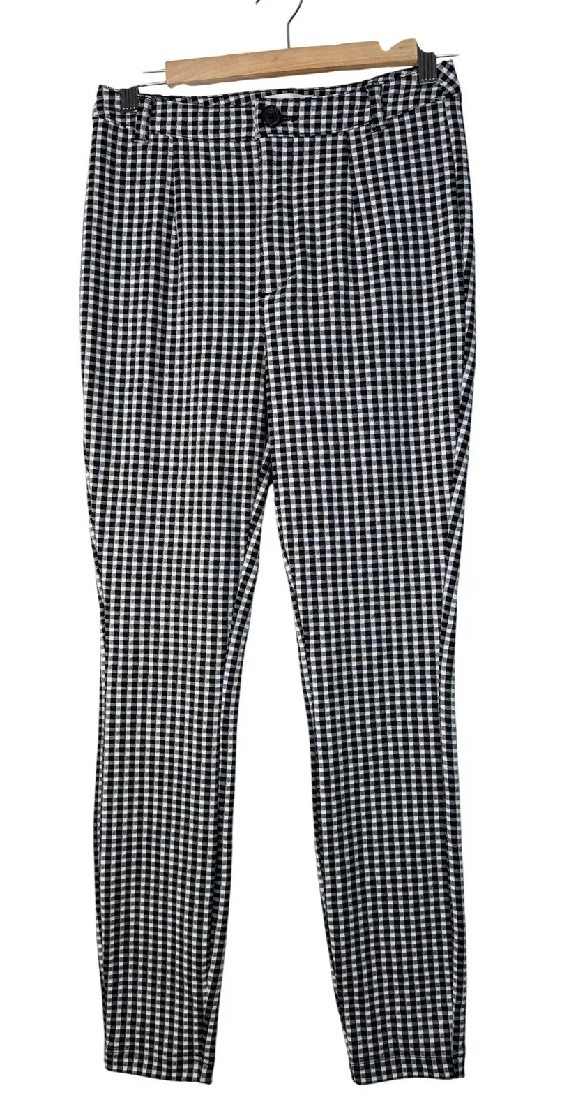 Maeve by Anthropologie Gingham Check Pants Women's Size 2 Black White - Image 1