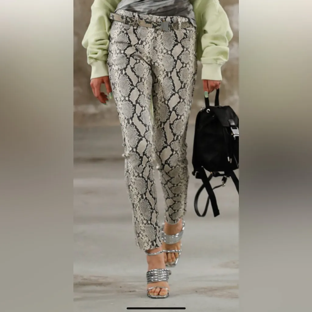 Kendall & Kylie Animal Print Faux Leather Pants size 29 - Image 3