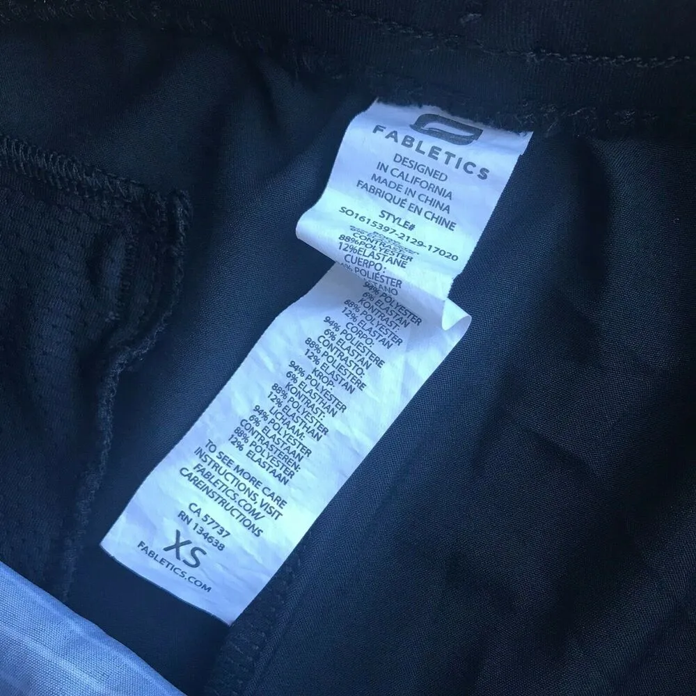 Fabletics Womens Shorts Size XS Carrie Tribal Geo Print Black Geometric Athletic - Image 4