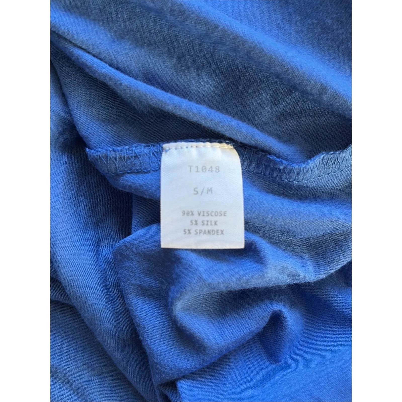 Kerisma Blue Dolman Sleeve Oversized Pocket Tee Shirt Stretch Blouse Top S/M - Image 6