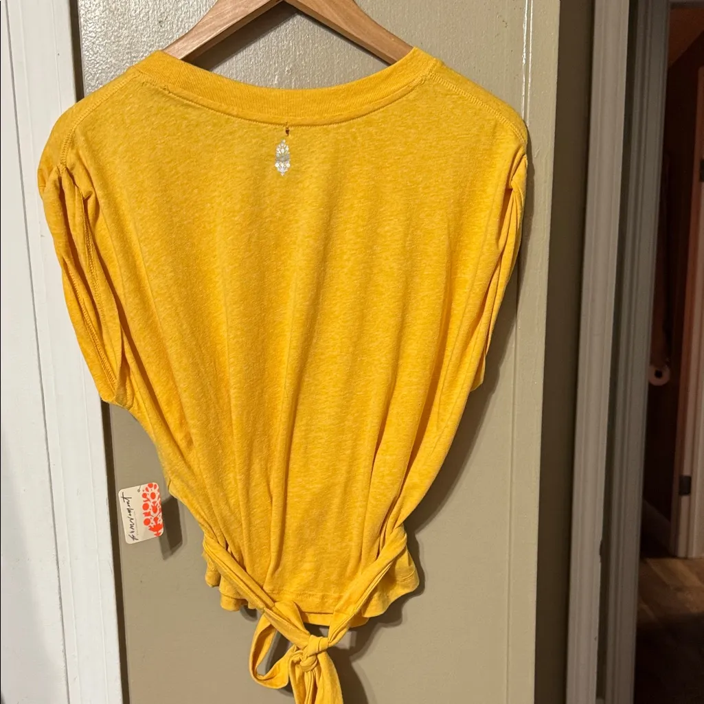FP Movement Swaying Sunflowers 🌻 Yellow Wrap Top *Hole shown in photo - Image 5