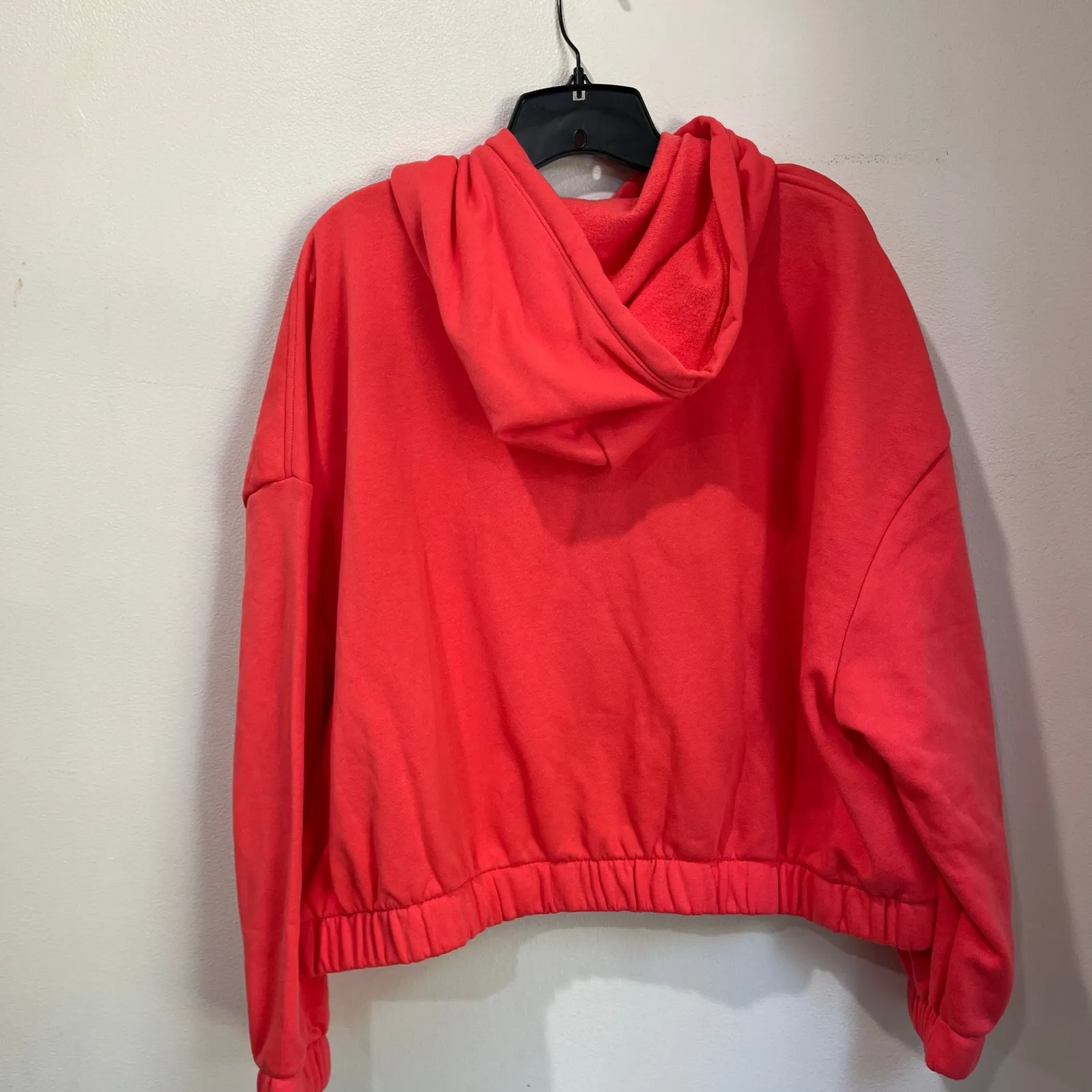 Old Navy Coral Cropped Zip Up Hoodie Casual Athleisure Size XL - Image 5