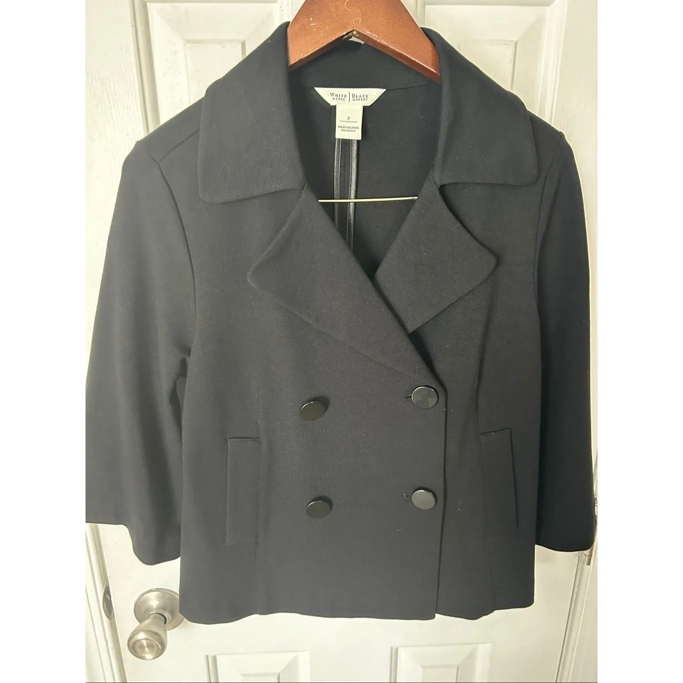 White House black market black stretchy comfy blazer size 2 - Image 7