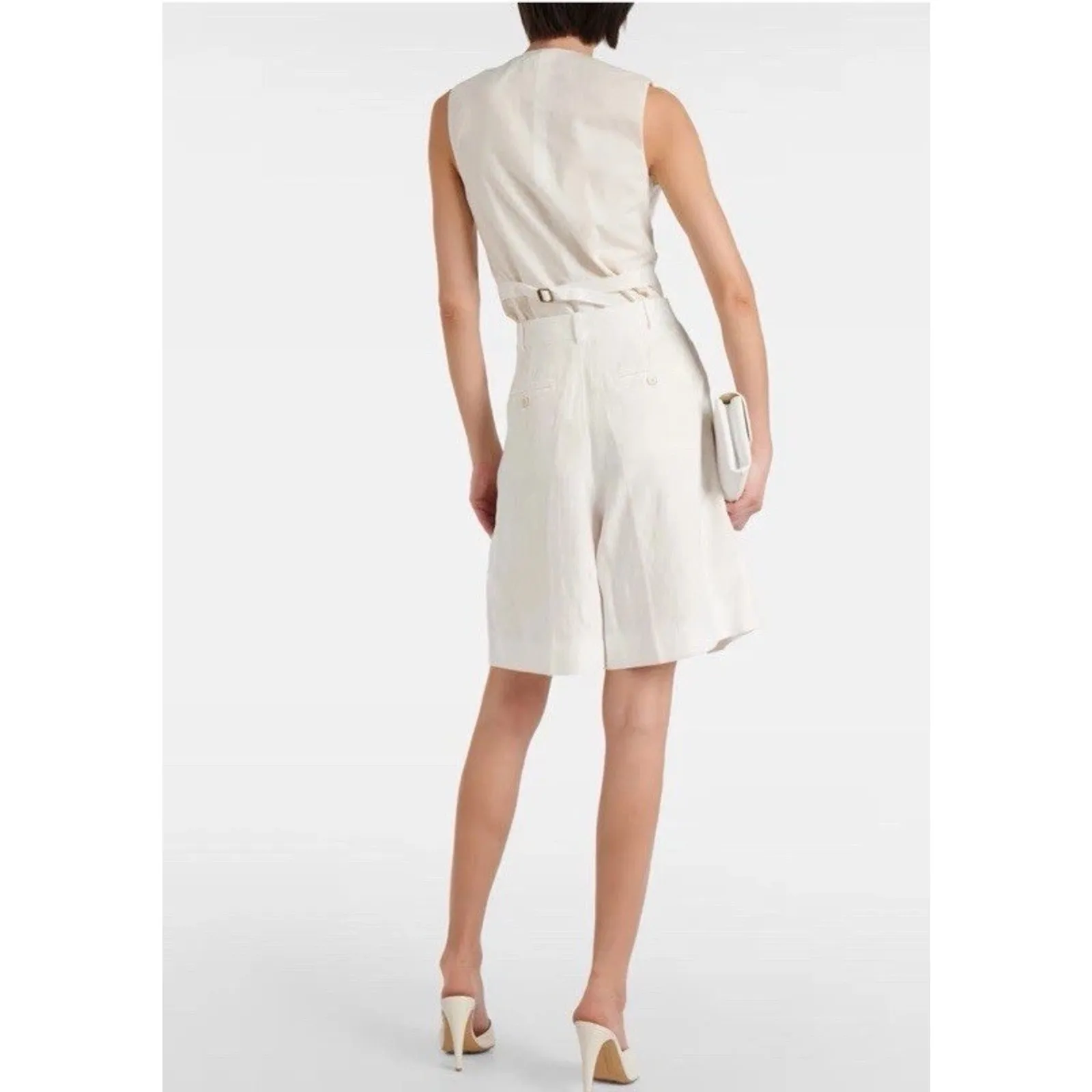 Polo Ralph Lauren White Linen Bermuda Shorts Sz 2 NEW - Image 2