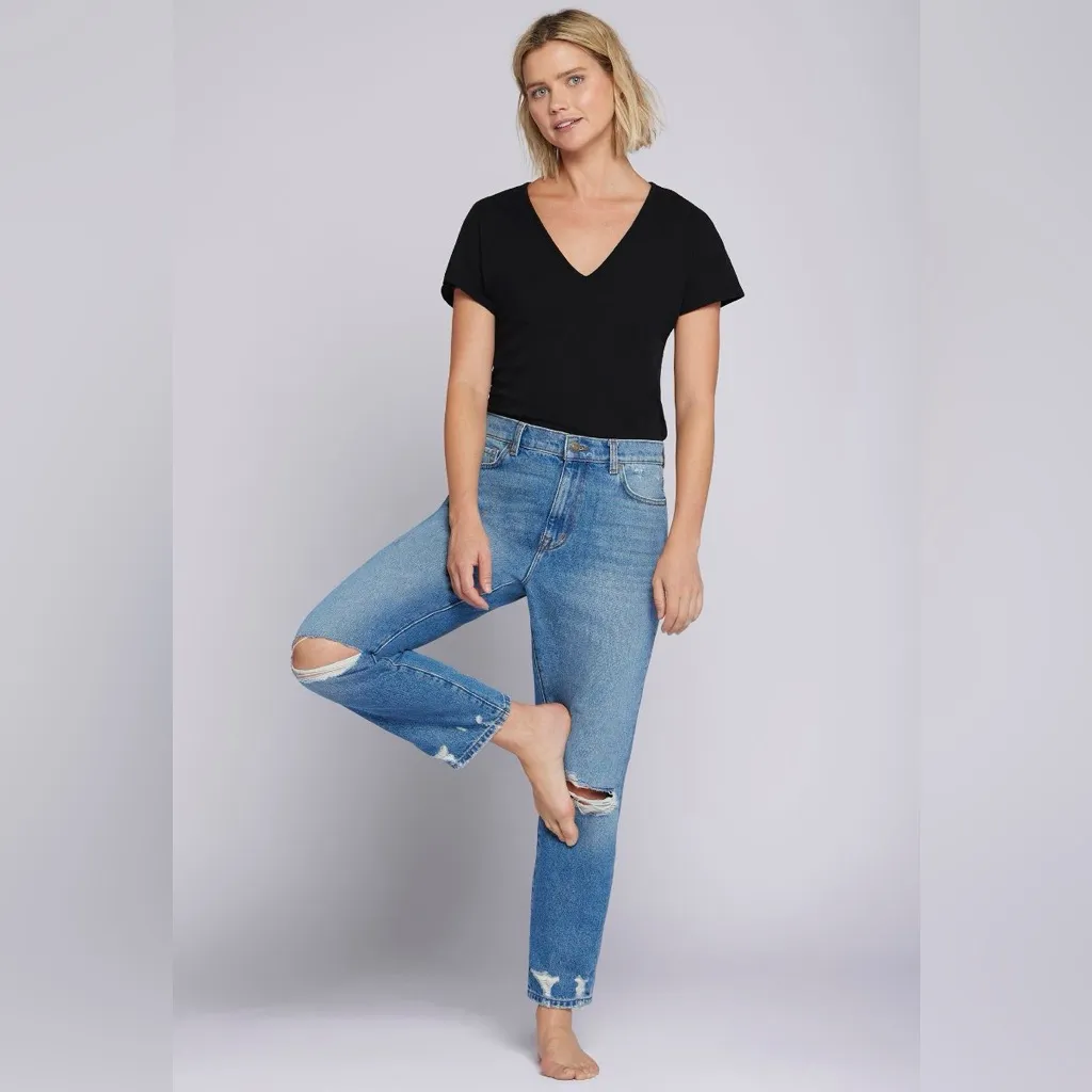 Current/Elliott The‎ Boyfriend Jean Cloudburst Size 25 - Image 2