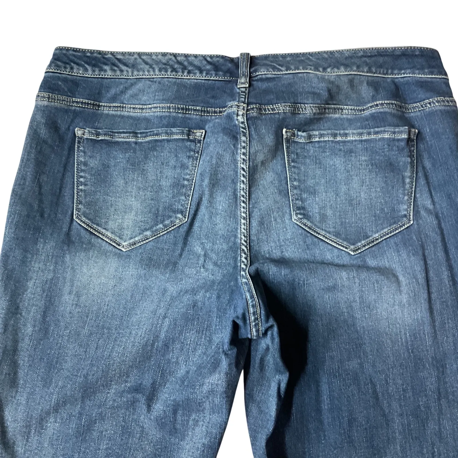 Maurices Women's High Rise Raw Hem Stretch Ankle Skinny Denim Jeans Blue Size 18 - Image 4