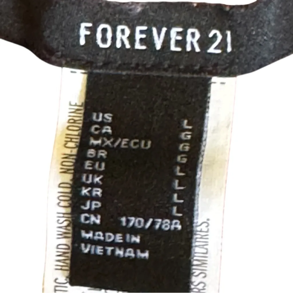 Forever 21 Velvet Wine Elastic Waist  Leggings Sz L - Image 6