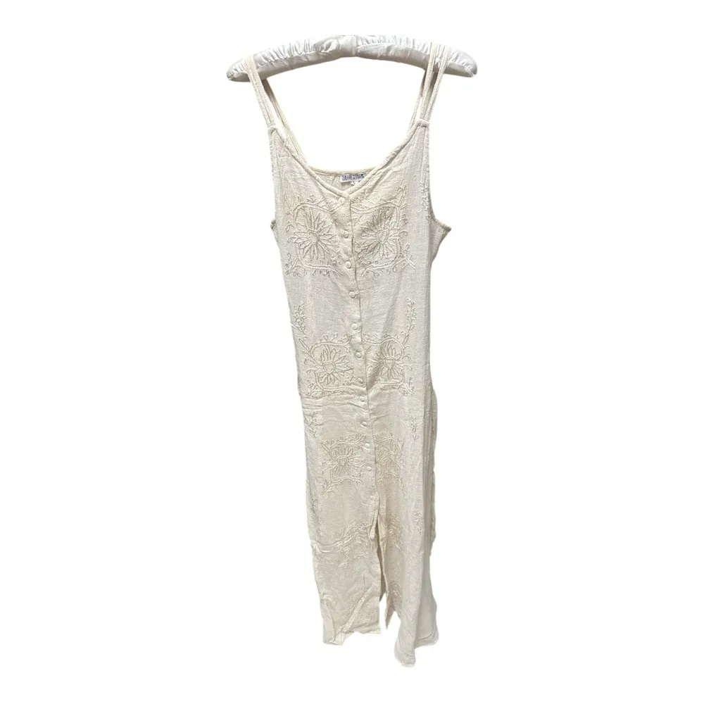 Elegant Cream Lace Maxi Dress - Image 3