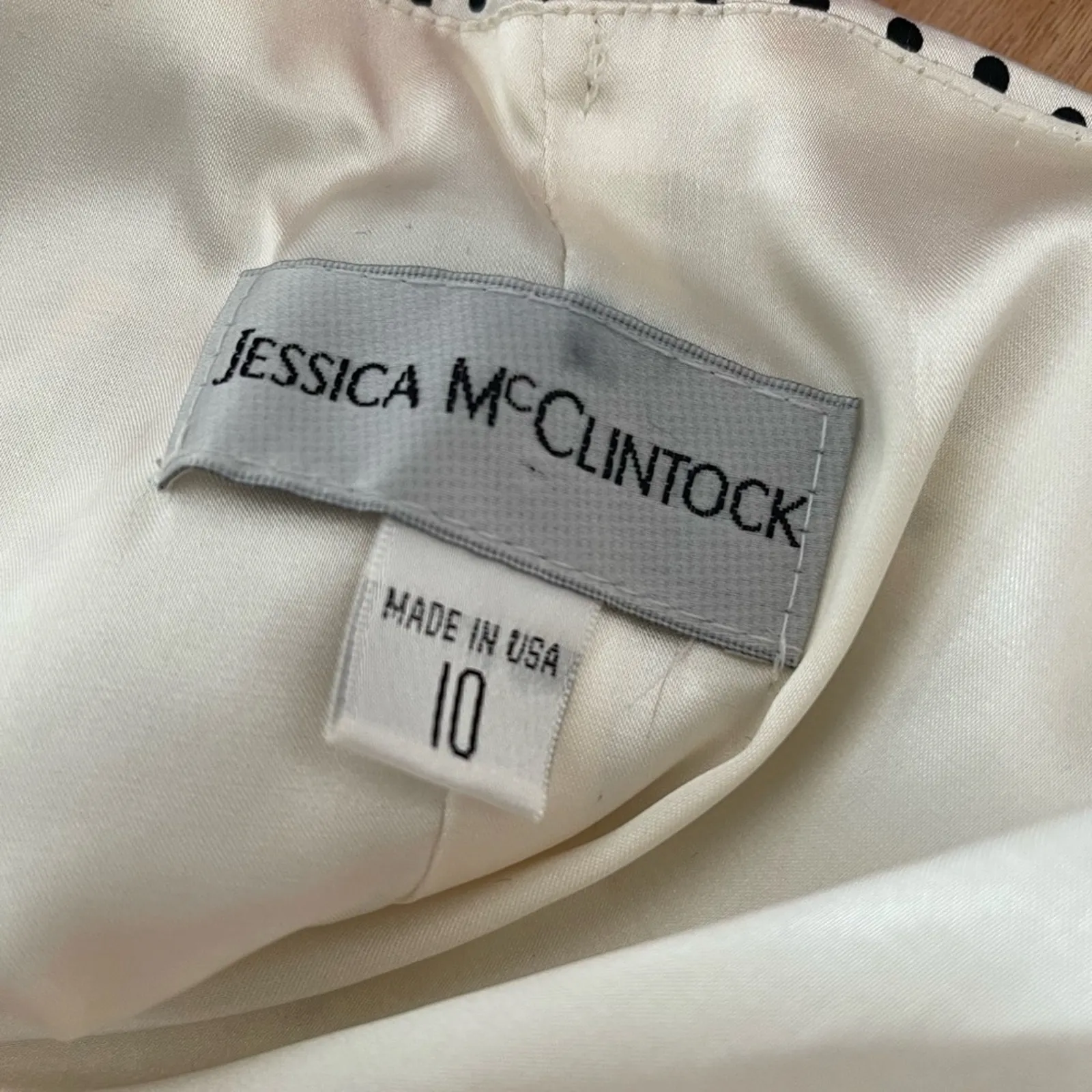 Vintage 90s Polka Dot Party Dress Jessica McClintock Party Cocktail Mini - Image 7