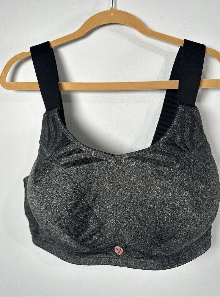 Livi 40H Bra Comfort Adjustable Underwire Black Gray Max Support Wide Straps - Image 6