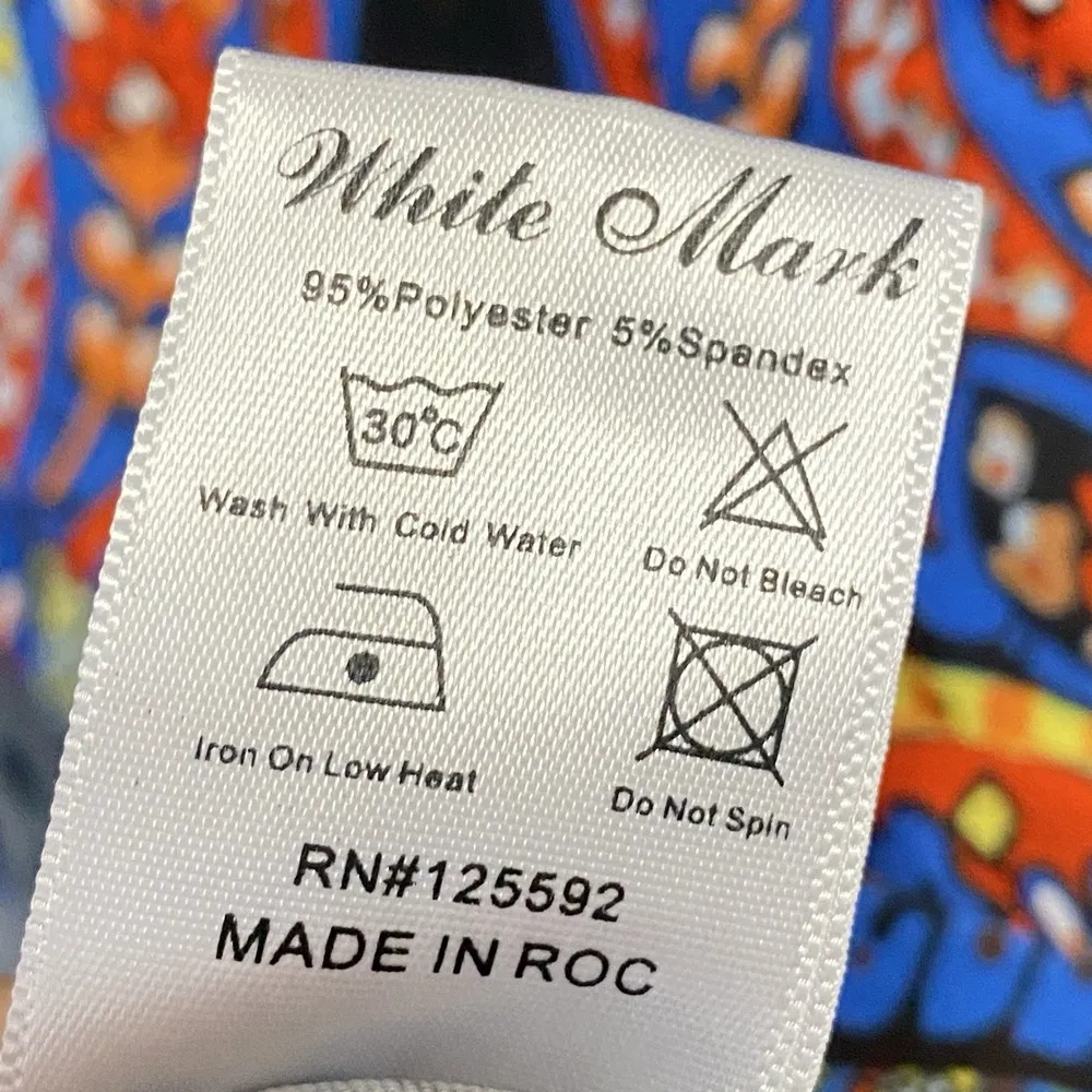 White Mark Woman 1XL Erie Tunic Top Side Pocket Shark Bite Hem Artsy Art To Wear Blue Size undefined - Image 5